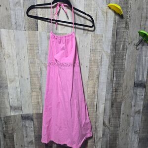 Roxy Quicksilver Vintage Y2K Pink Halter Mini Dress